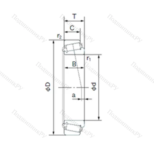 Подшипник роликовый радиально-упорный H-JL 69349/H-JL 69310 от производителя  NACHI