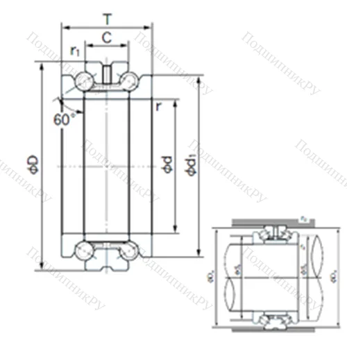 Подшипник шариковый упорно-радиальный 150TAD 20