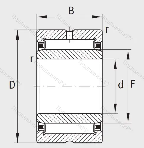 Игольчатый подшипник NA 4909 XL от производителя  INA
