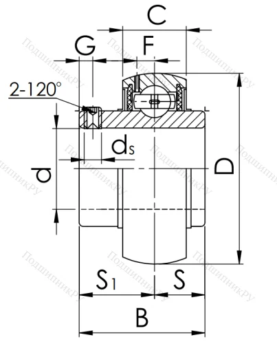 Корпусный подшипник UC 215 (480215 ) в Кемерове
