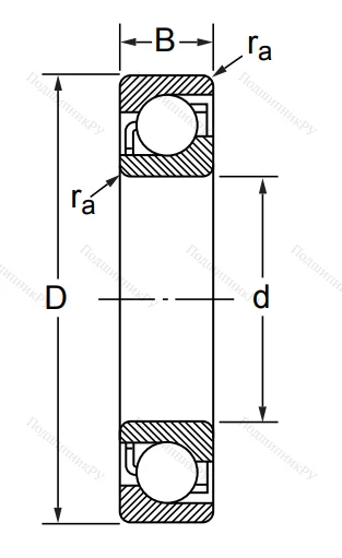 Радиально-упорный шариковый подшипник 7312 ACM/DF (346312 Л  ГОСТ) в Кемерове