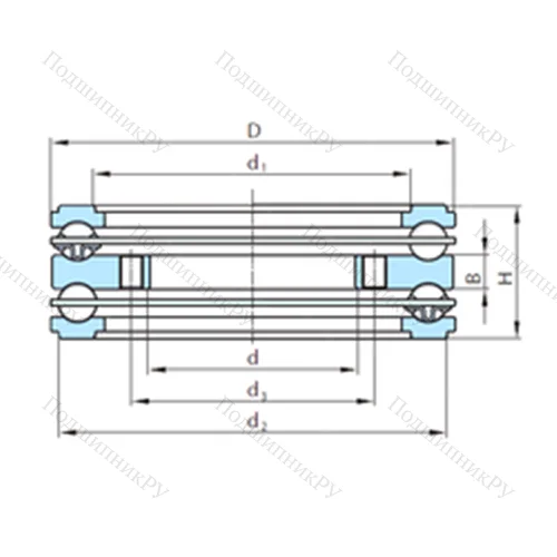 Подшипник шариковый упорный  212-27