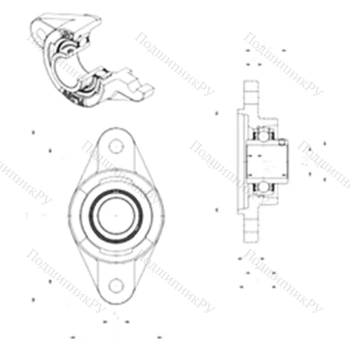 Подшипниковый узел шариковый радиальный UCFLZ 205