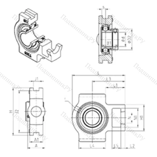 Подшипниковый узел шариковый радиальный EST 210