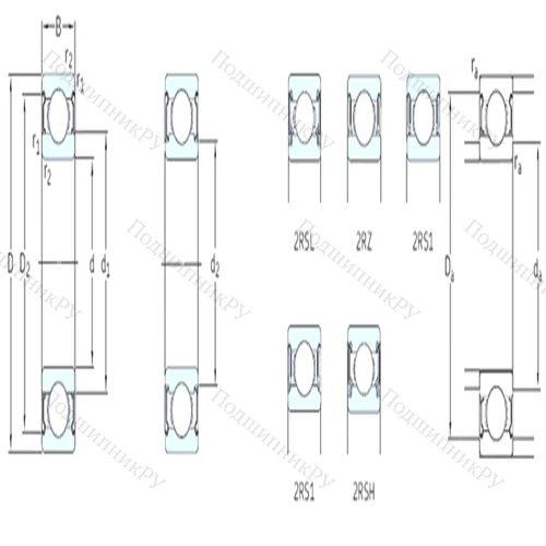 Подшипник шариковый радиальный W 623-2Z