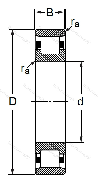 Цилиндрический роликовый подшипник 2214 (N 214) в Кемерове
