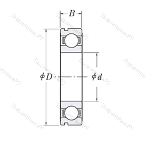 Подшипник шариковый радиальный MJ 1.1/8-N от производителя  RHP Подшипник шариковый радиальный MJ 1.1/8-N от производителя  RHP