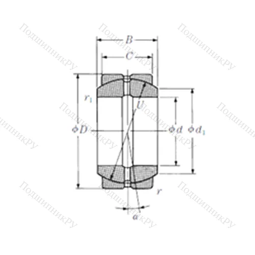 Подшипник скольжения сферический 42SF 68 от производителя  NSK