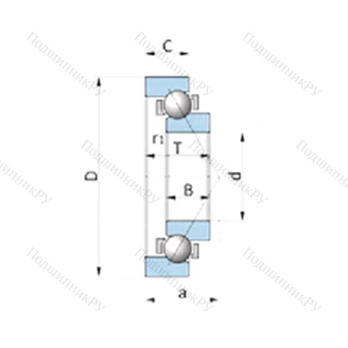 Подшипник шариковый радиально-упорный 180BA 2256