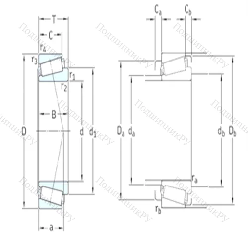 Подшипник роликовый радиально-упорный T 7FC 070/QCL 7C от производителя  SKF Подшипник роликовый радиально-упорный T 7FC 070/QCL 7C от производителя  SKF