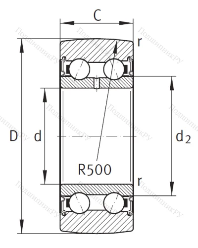 Подшипник LR 50/6 2RSR HLC от производителя  INA Подшипник LR 50/6 2RSR HLC от производителя  INA