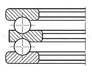 Подшипник  52307 (38307) размер 30x68x14
