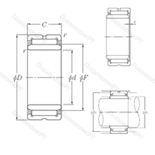 Подшипник игольчатый радиальный NK 24/16R+IR 20?24?16