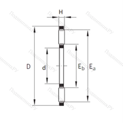 Подшипник игольчатый упорный AXK 500X 546X 5