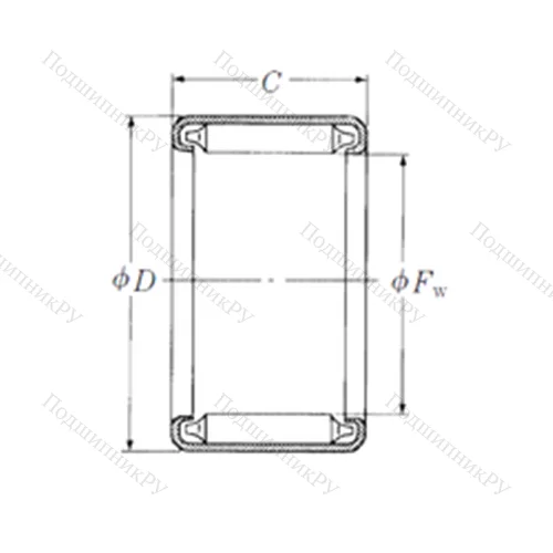 Подшипник игольчатый радиальный F-1210