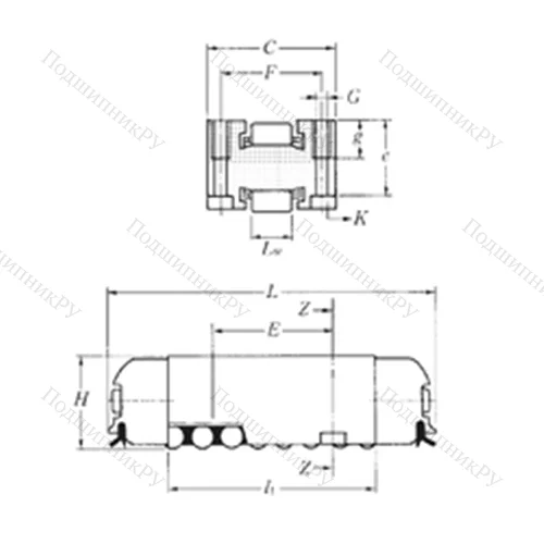 Подшипник роликовый линейный RLM 26?126