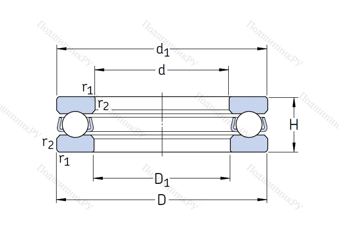 Упорный шариковый подшипник