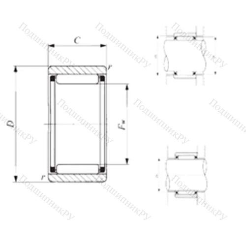 Подшипник игольчатый радиальный RNAF 202813