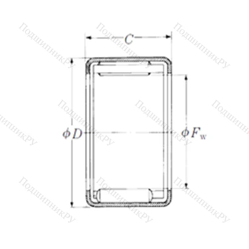 Подшипник игольчатый радиальный JP-33-FV