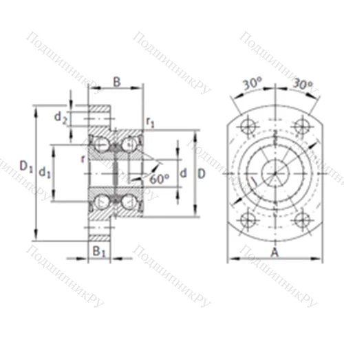 Подшипник шариковый радиально-упорный ZKLFA 0850-2Z