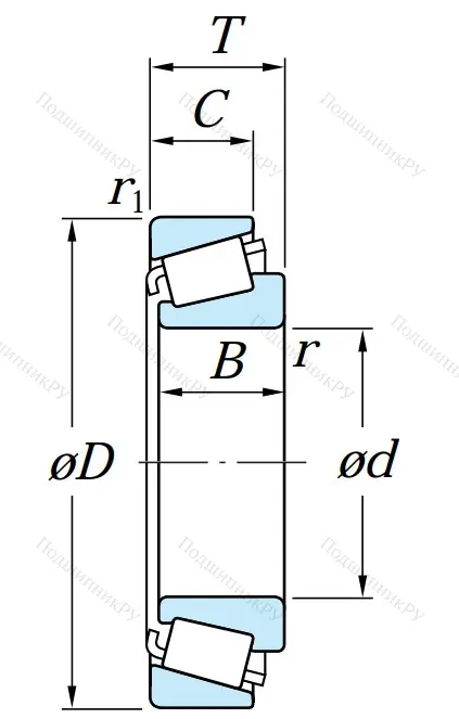 Конический роликовый подшипник 30310 DJR (31310)