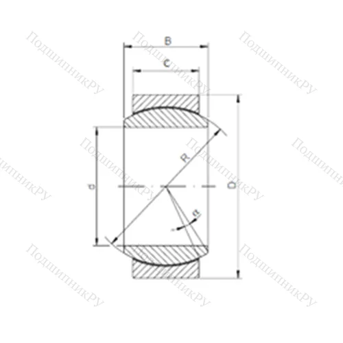 Подшипник скольжения сферический GE 012 ECR от производителя  CX Подшипник скольжения сферический GE 012 ECR от производителя  CX