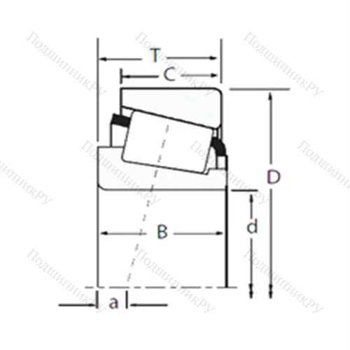 Подшипник роликовый радиально-упорный 31307 от производителя  TIMKEN