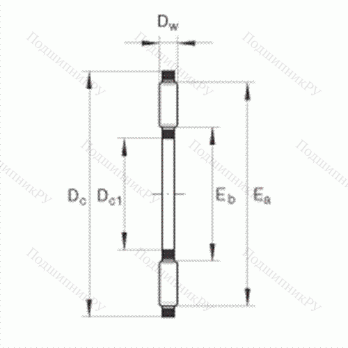 Подшипник роликовый упорный игольчатый AXK 7095 от производителя  INA Подшипник роликовый упорный игольчатый AXK 7095 от производителя  INA