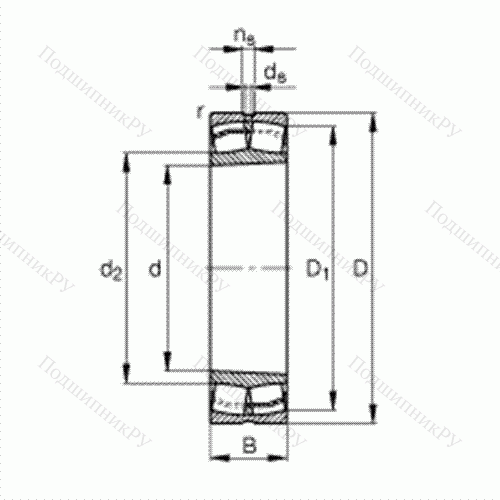 Подшипник роликовый самоустанавливающийся 23136-E 1-K-TVPB от производителя  FAG Подшипник роликовый самоустанавливающийся 23136-E 1-K-TVPB от производителя  FAG