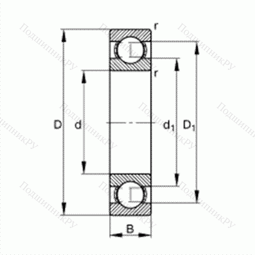 Подшипник шариковый радиальный 6216 от производителя  FAG Подшипник шариковый радиальный 6216 от производителя  FAG