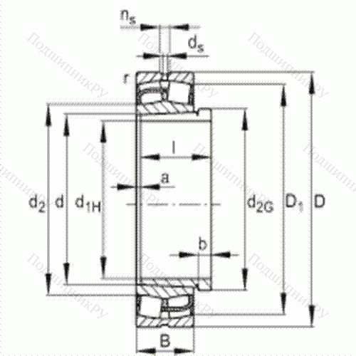 Подшипник роликовый самоустанавливающийся 23140-E 1-K + AH 3140 от производителя  FAG Подшипник роликовый самоустанавливающийся 23140-E 1-K + AH 3140 от производителя  FAG