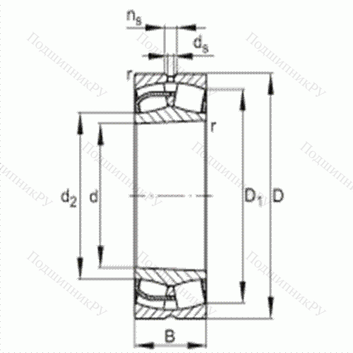 Подшипник роликовый самоустанавливающийся 24132-E 1-K 30 от производителя  FAG Подшипник роликовый самоустанавливающийся 24132-E 1-K 30 от производителя  FAG