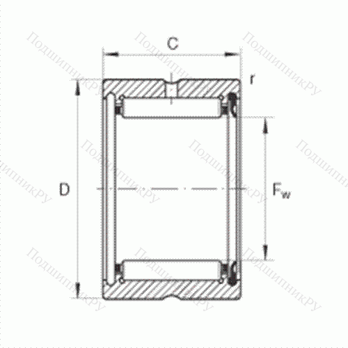 Подшипник роликовый игольчатый RNA 4906-RSR