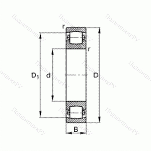 Подшипник роликовый однорядный сферический 20238-MB от производителя  FAG Подшипник роликовый однорядный сферический 20238-MB от производителя  FAG