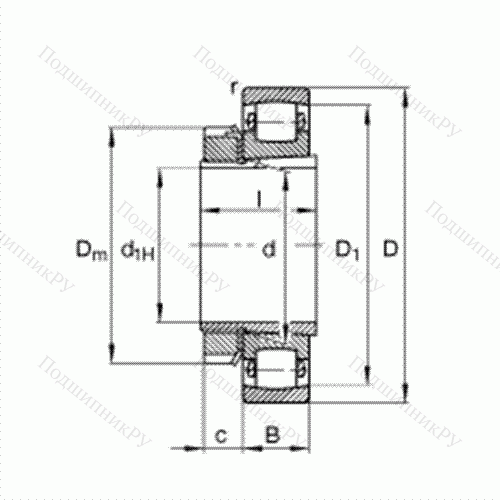 Подшипник роликовый однорядный сферический 20205-K-TVP-C 3 + H 205 от производителя  FAG Подшипник роликовый однорядный сферический 20205-K-TVP-C 3 + H 205 от производителя  FAG