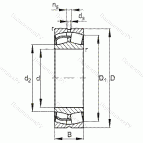 Подшипник роликовый самоустанавливающийся 23238-E 1 от производителя  FAG Подшипник роликовый самоустанавливающийся 23238-E 1 от производителя  FAG