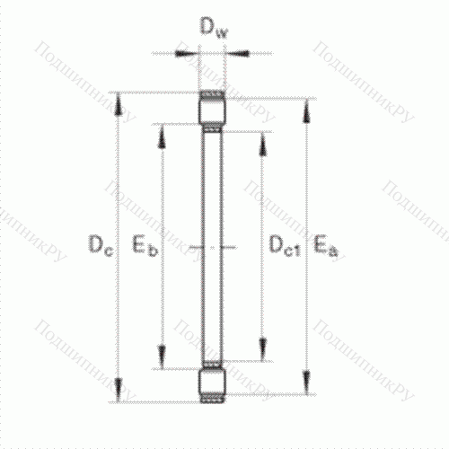 Подшипник роликовый упорный K 81118-TV от производителя  INA Подшипник роликовый упорный K 81118-TV от производителя  INA