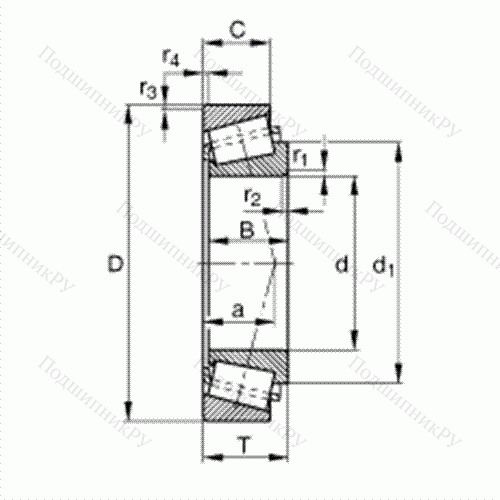 Подшипник роликовый конический KHM 88542-HM 88510 от производителя  FAG Подшипник роликовый конический KHM 88542-HM 88510 от производителя  FAG