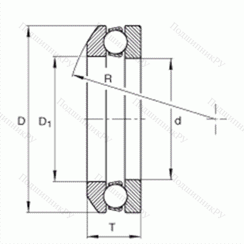Подшипник шариковый упорный 4109 от производителя  INA Подшипник шариковый упорный 4109 от производителя  INA